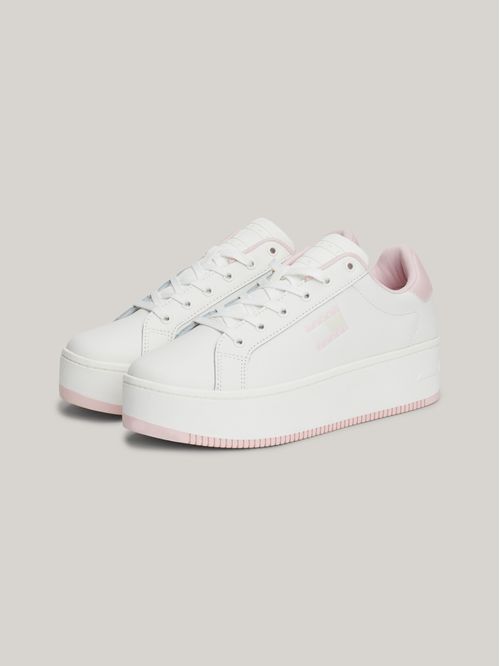 Zapato tenis de plataforma en cuero