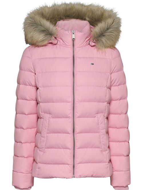 Chumpa con capucha de pelo sintético