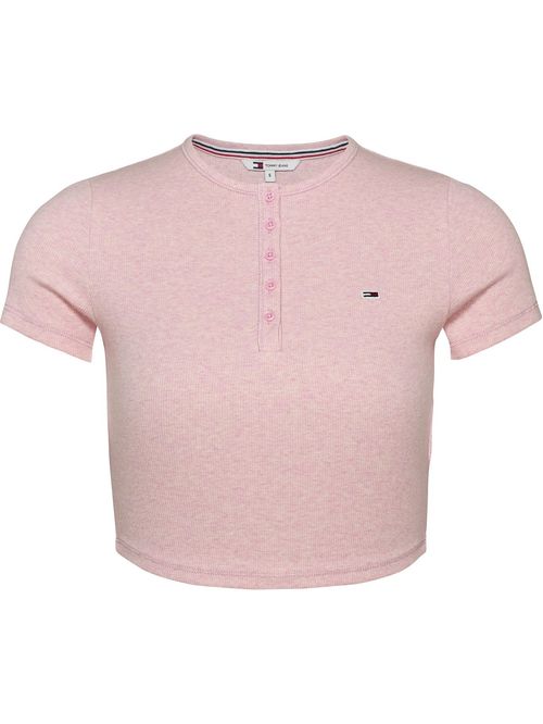 Playera cropped con logo