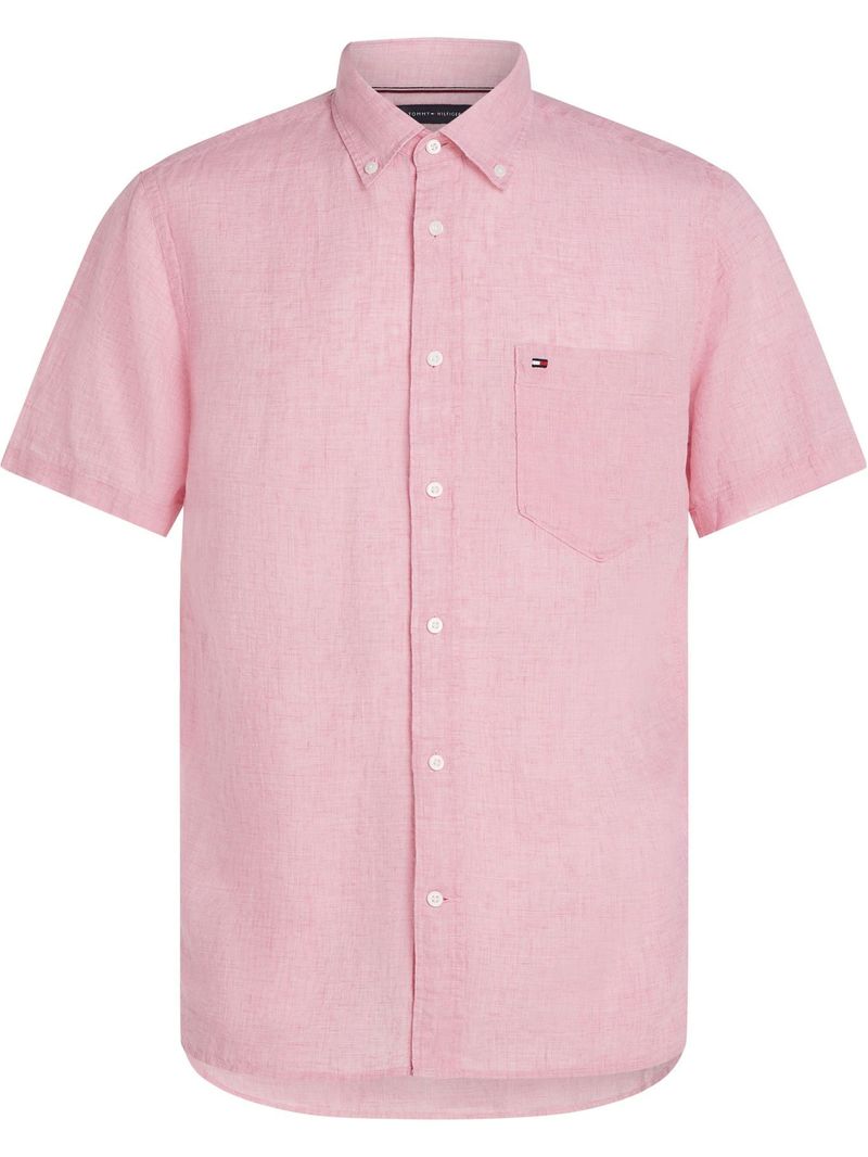 Camisa-solida-de-corte-regular-con-logo