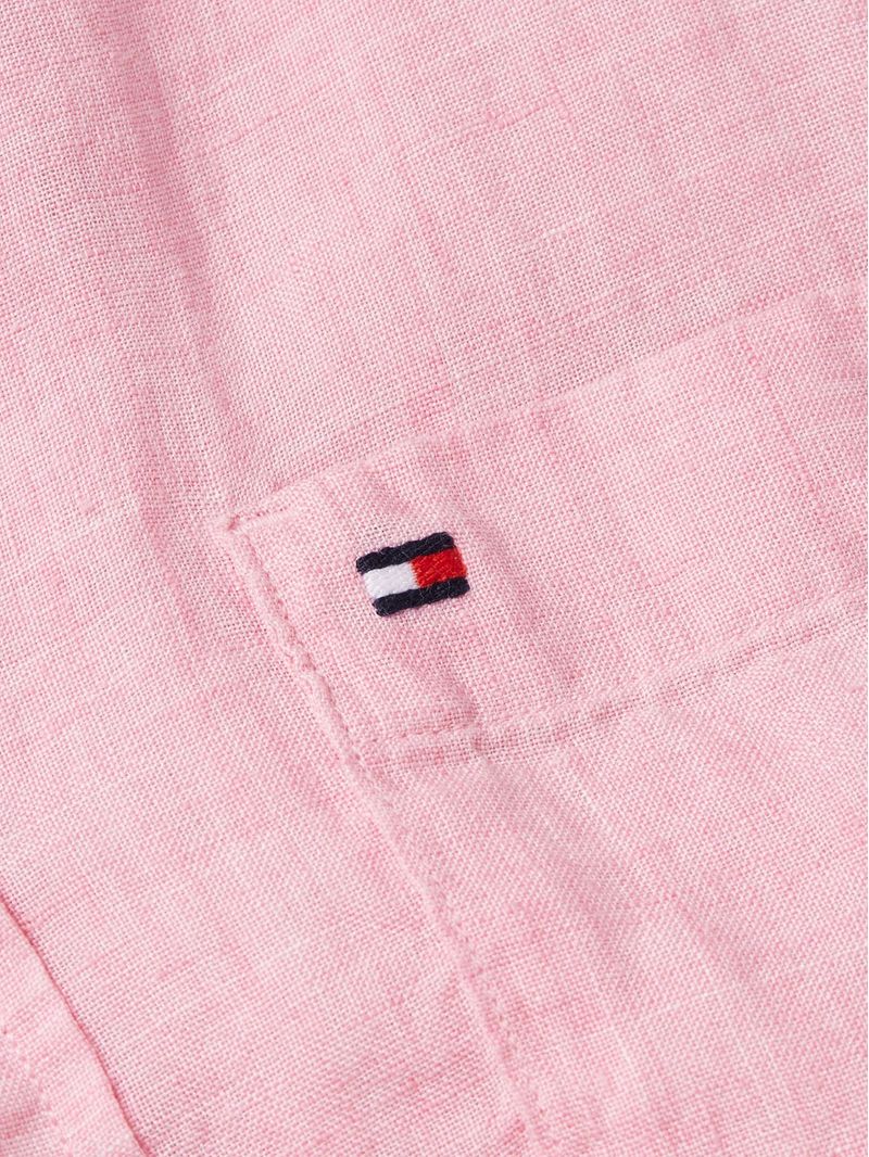 Camisa-solida-de-corte-regular-con-logo