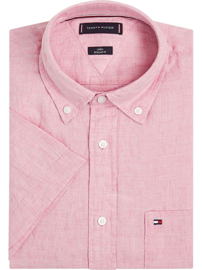 Camisa-solida-de-corte-regular-con-logo