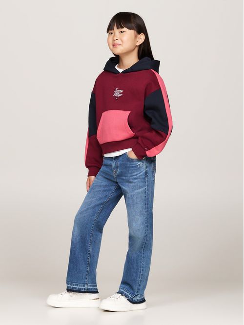 Sudadero con capucha colorblock