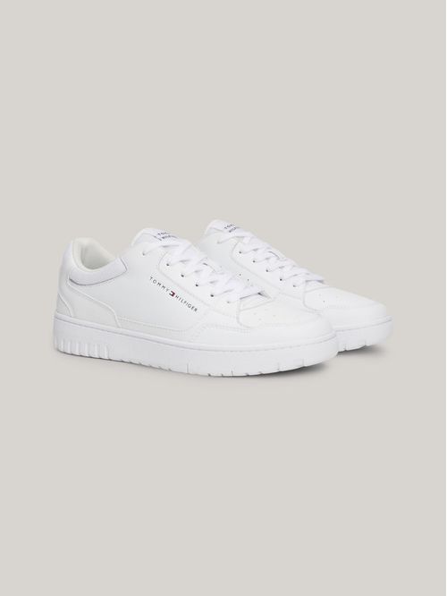 Zapato tenis Essential de cuero con corte medio