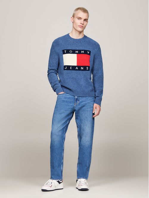 Suéter mélange con parche del logo