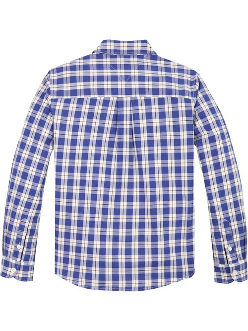 Camisa manga larga de cuadros con logo