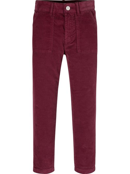 Pantalón chino slim de terciopelo
