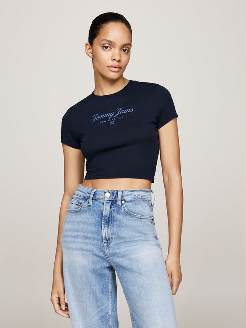 Playera cropped slim Tommy Prep Luxe