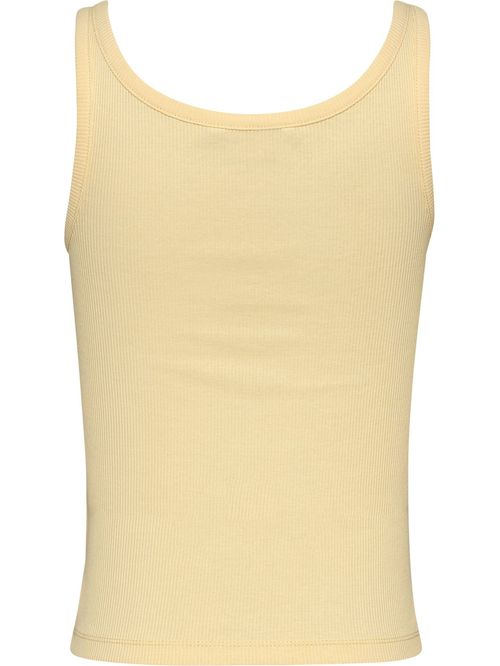 Playera sin mangas acanalada de corte slim