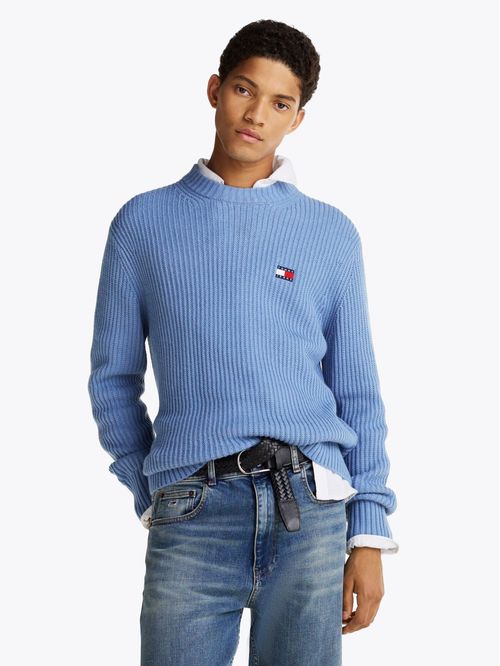 Suéter de punto elástico con parche de Tommy