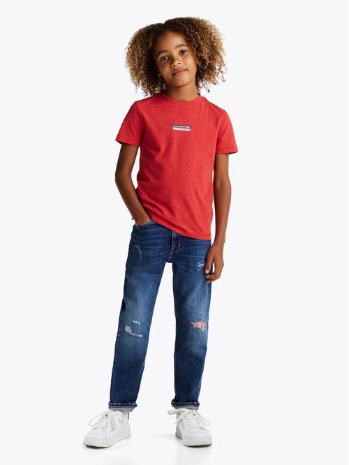 Playera de mélange con monotipo Hilfiger
