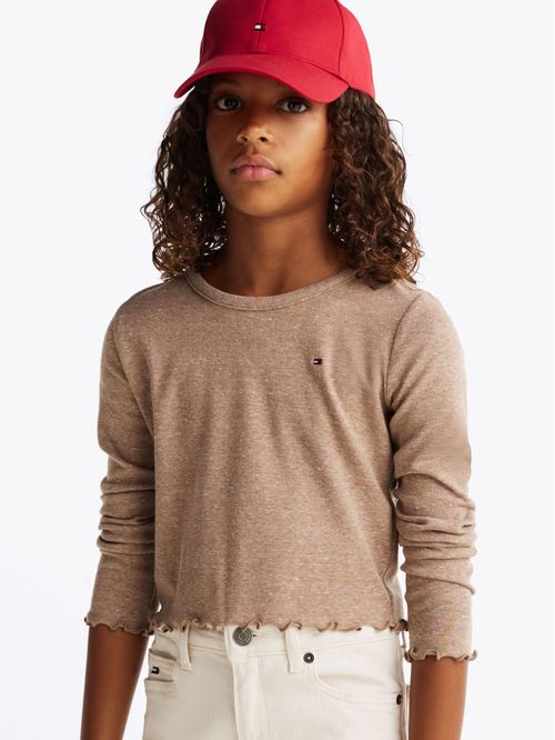 Playera de manga larga texturizada