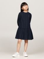 Vestido-de-cuello-redondo-con-logo-bordado-en-el-pecho-