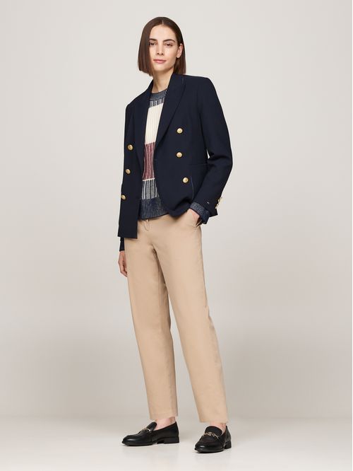 Pantalón chino elástico de corte recto y slim