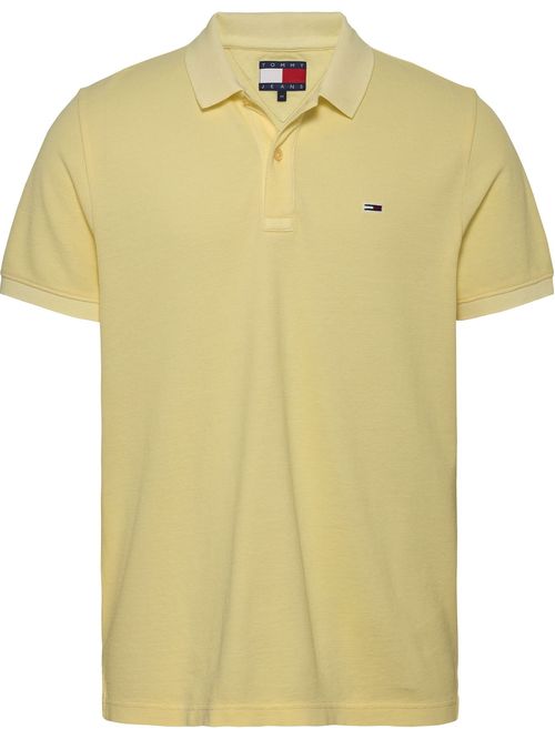 Polo teñido en prenda con corte slim