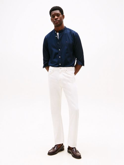 Camisa de popelín con cuello grandad