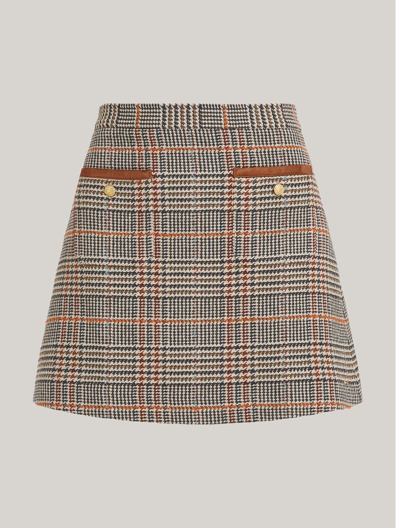 Minifalda-de-tweed-a-cuadros-con-lana
