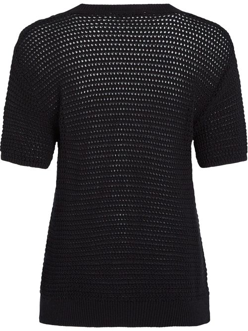 Suéter de croché con punto Pointelle