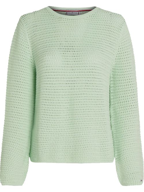 Suéter de croché en punto Pointelle