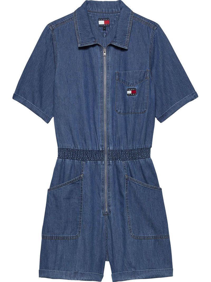 Jumpsuit-denim-con-logo