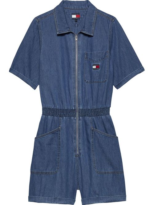 Jumpsuit denim con logo