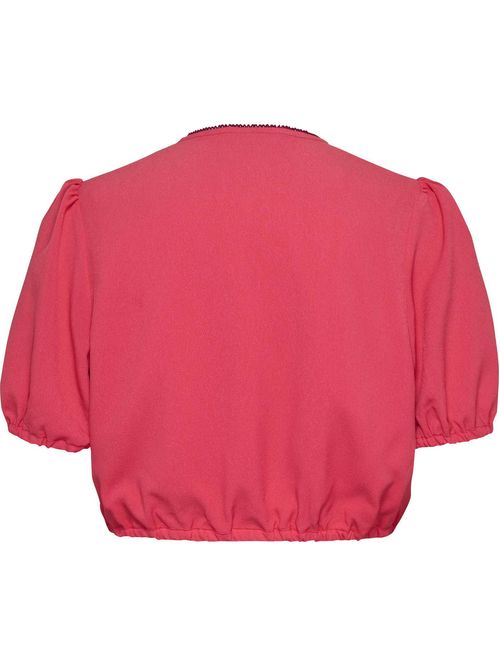Blusa de corte cropped con diseño AOP