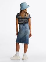 Falda-midi-chaqueta-jeans-con-lavado-vintage