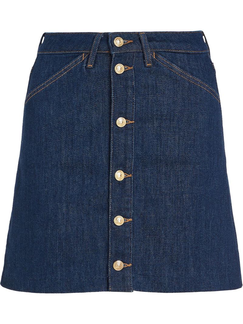Minifalda-chaqueta-jeans-de-talle-alto