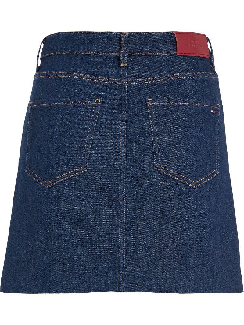 Minifalda-chaqueta-jeans-de-talle-alto
