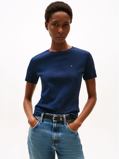 Playera de cuello redondo con corte slim