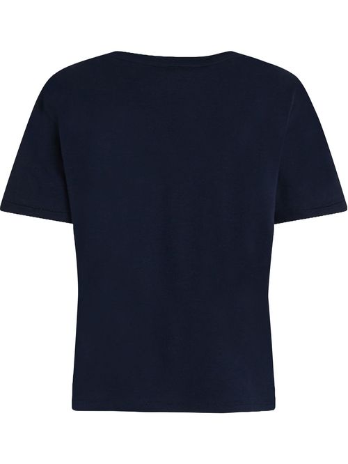 Playera texturizada con cuello en V