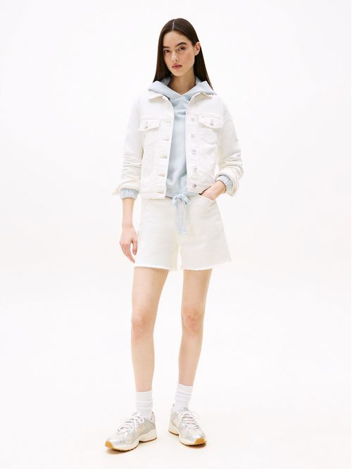 Shorts Jeans de corte regular con bajo sin rematar