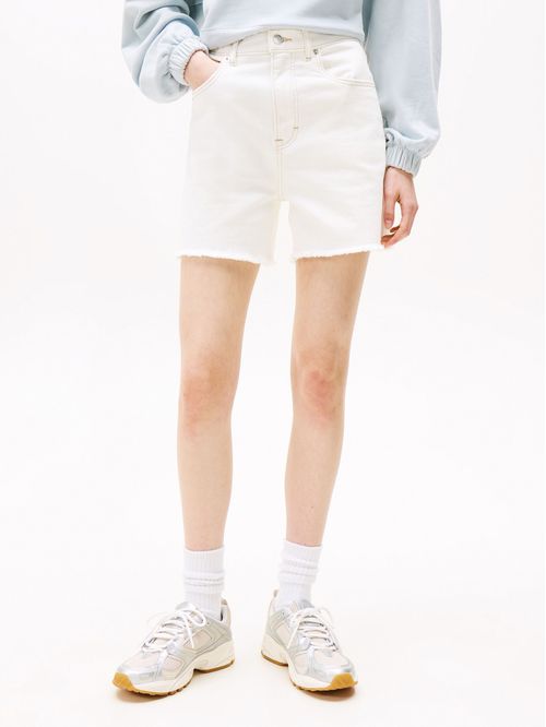 Shorts Jeans de corte regular con bajo sin rematar