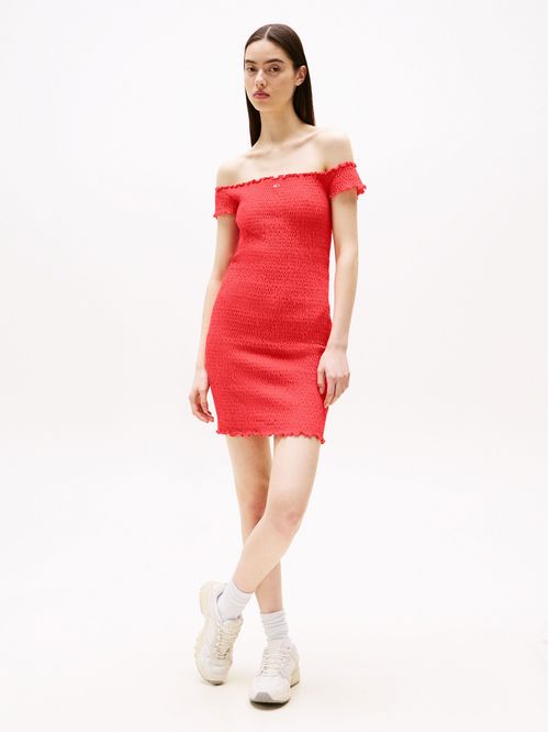 Vestido bodycon corto con diseño fruncido