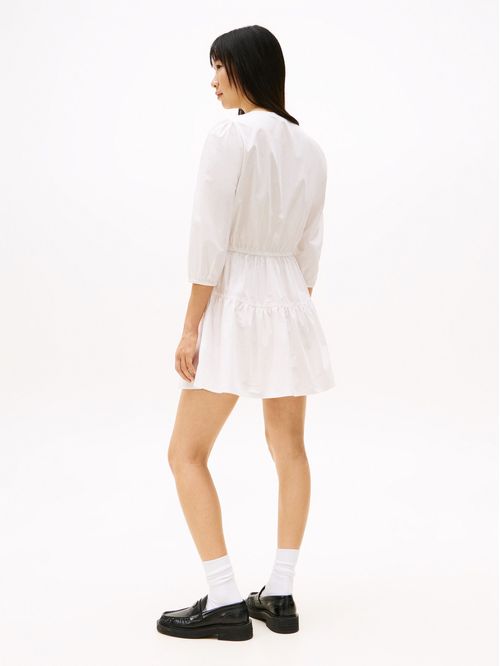 Vestido corto y amplio de popelín