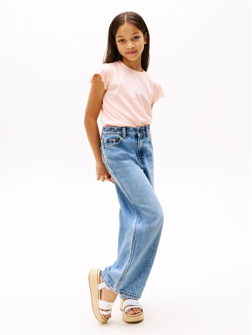 Playera essential de corte slim con volantes