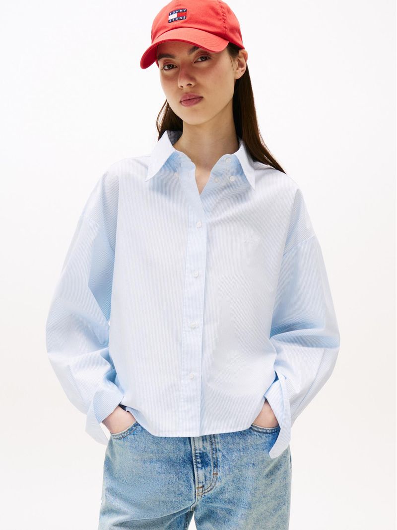 Camisa-cropped-con-rayas