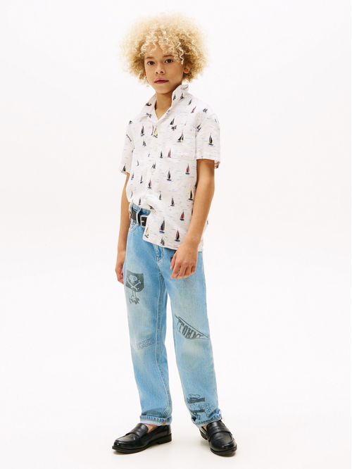 Camisa de manga corta estampada