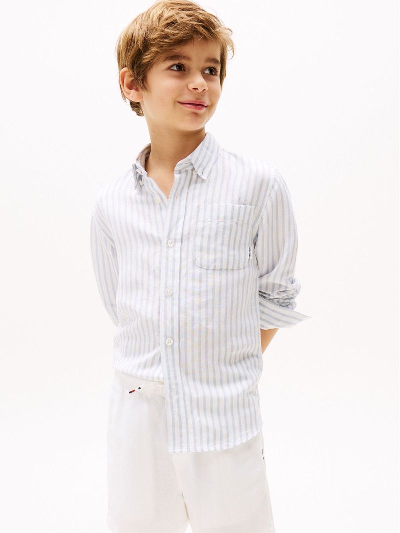 Camisa-de-rayas-en-mezcla-de-lino