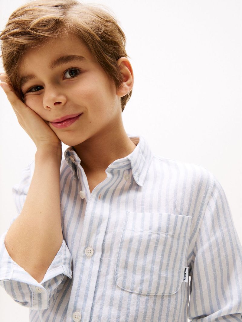 Camisa-de-rayas-en-mezcla-de-lino