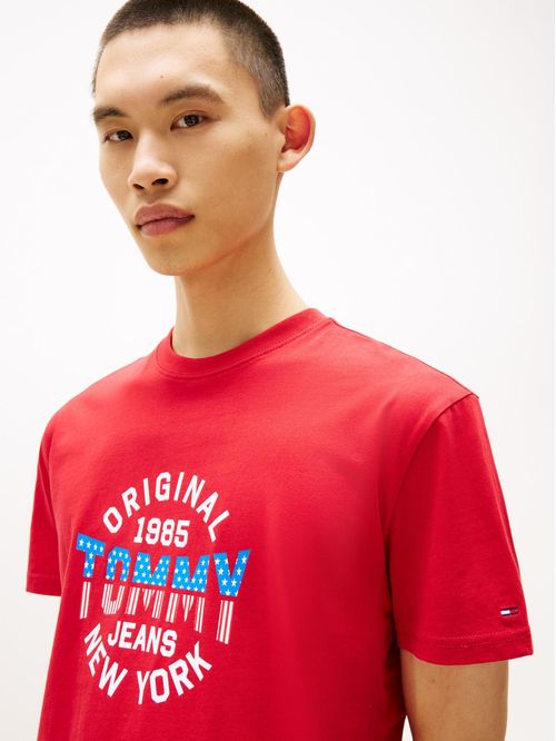 Playera de corte regular con logo gráfico redondo