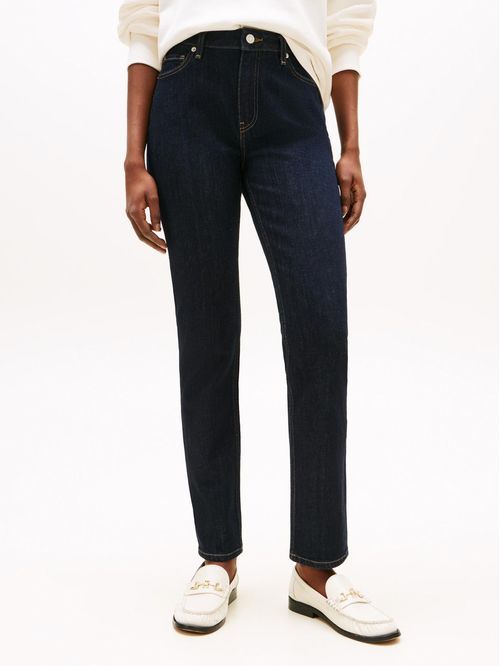 Jeans ajustados de talle medio
