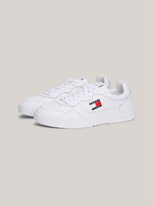 Zapato tenis de Cuero color block