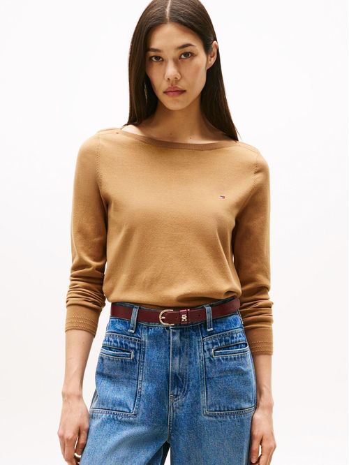 Suéter con cuello barco