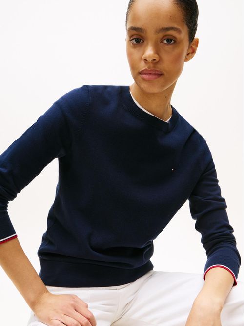 Suéter de cuello redondo