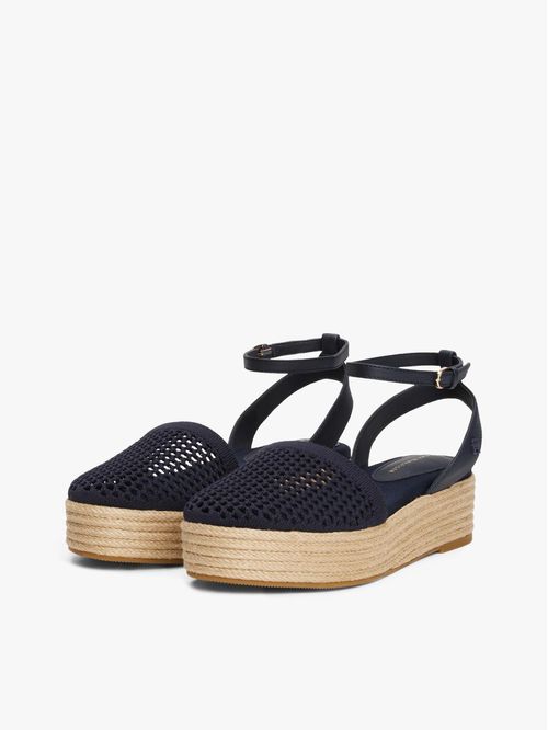 Alpargatas de plataforma con malla tejida