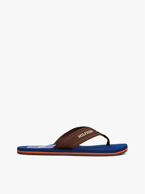 Chancletas con monotipo Hilfiger