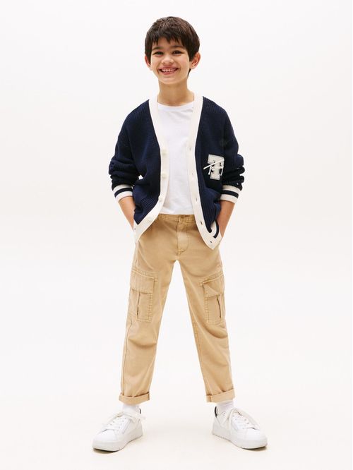 Pantalón cargo recto con textura