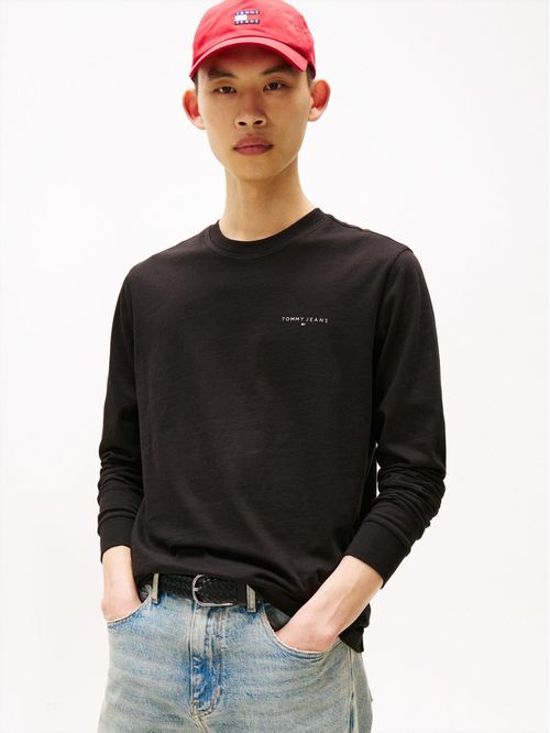 Playera slim fit de manga larga