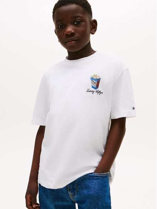 Playera texturizada con motivos gráficos